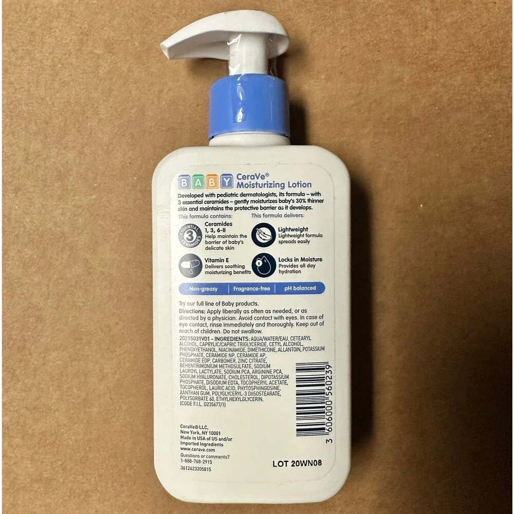 CeraVe Baby Moisturizing Lotion 8fl oz - Gentle Hydration for Delicate Baby Skin